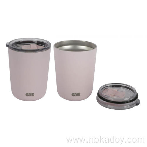 CASUAL STAINLESS STEEL THERMOS CUP PINK